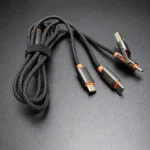 Cable Usb Mallado 4 En 1 Cagador Datos Reforzado 100w T-xs11 Negro - Imagen 2