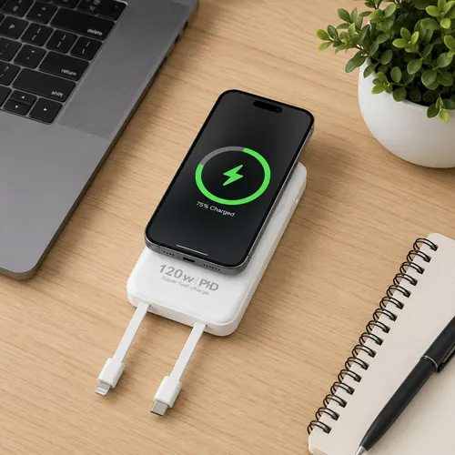 Cargador Magnetico Inalambrico Para Celular Powerbank 1063 Blanco - Imagen 2