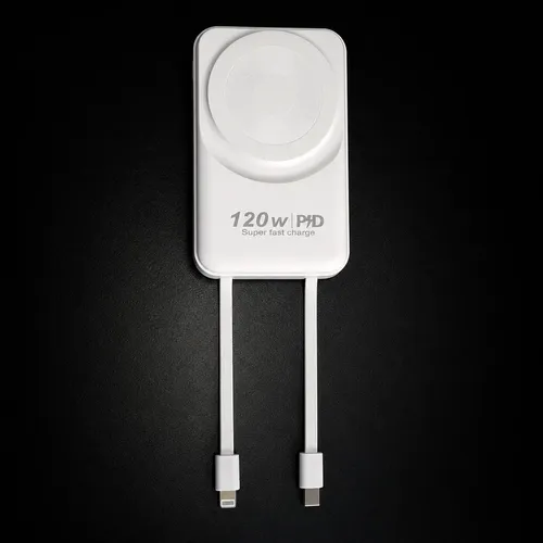 Cargador Magnetico Inalambrico Para Celular Powerbank 1063 Blanco - Imagen 3