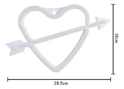 Cartel neón LED corazón cupido de decoración 24000-18 - Imagen 5