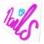 Cartel nails LED neón luminoso USB para decoración 40x20 cm - Imagen 2