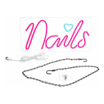 Cartel nails LED neón luminoso USB para decoración 40x20 cm - Imagen 5