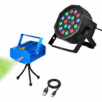 Combo Iluminacion Proton 18 Led + Laser Lluvia Multipunto