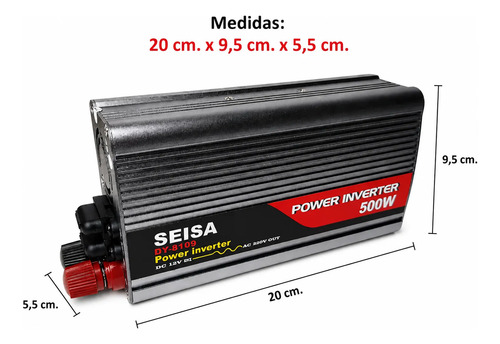 Conversor Inversor 220 A 12v 500w Celu Notebook - Imagen 5