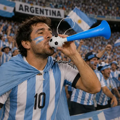 Corneta Claxon Plástico Argentina Copa America 21cm Efi0006 – detalle del producto