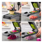Colador Cortador Ajustable De Verduras 8 Cuchillas 14 En 1 - Imagen 3