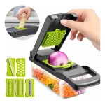 Colador Cortador Ajustable De Verduras 8 Cuchillas 14 En 1 – zoom detalle