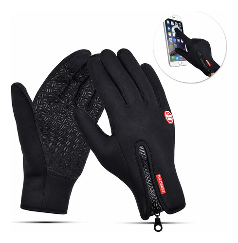Guantes térmicos con cierre para invierno táctil touch