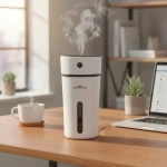 Humidificador Vaso Bolduke Portátil Para Hogar U Oficina Blanco Con Negro