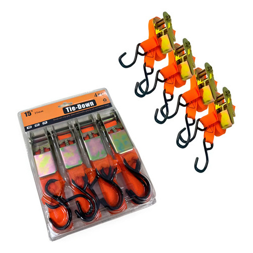 Kit Set X4 Lingas Tensoras Amarre Cricket 4mts X 25mm 21875