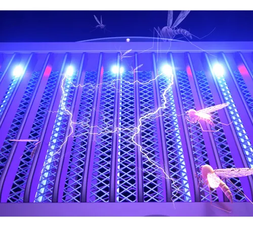Lampara Mata Mosquitos Y Moscas Insectos Led Uv Av24888 Violeta - Imagen 4