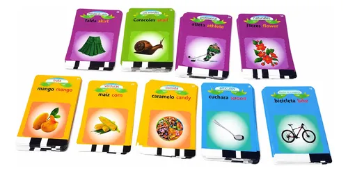 Lectora De Tarjetas Didácticas Inglés Español Lt-25105 Celeste - Imagen 3