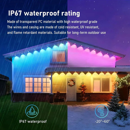 Luces Led Inteligentes 15mts Fachada Alero Casa Deco S6800 Multicolor - Imagen 5