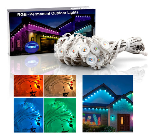 Luces Led Inteligentes 15mts Fachada Alero Casa Deco S6800 Multicolor - Imagen 2