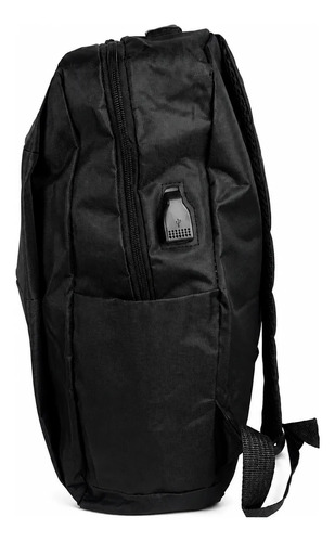 Mochila 3 en 1 urbana porta notebook negra – vista posterior