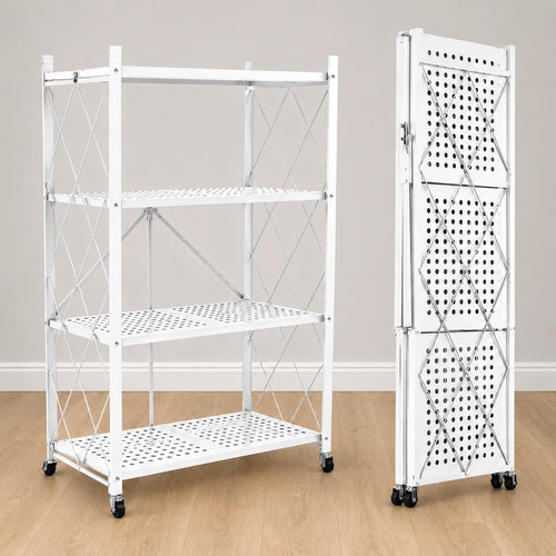 Organizador 4 Estantes Plegable De Cocina Con Ruedas 50035 - Imagen 7