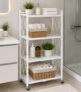 Organizador mueble 4 estantes plegable de cocina con ruedas 50035