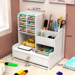 Organizador de escritorio con cajón para accesorios lápices y maquillaje - Imagen 6