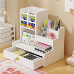 Organizador de escritorio con cajón para accesorios lápices y maquillaje - Imagen 5