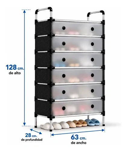 Organizador de zapatillas de 6 niveles zapatero Wfb6207 - Imagen 5