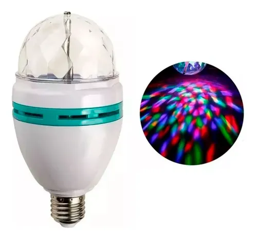 Pack X10 Bolas De Rayos Con Luces Giratorias Leds Dj 1.5w - Imagen 3