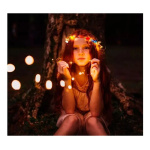 Pack X10 coronas hawaianas flores LED multicolor – detalle del producto