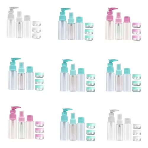 Pack X10 Neceser Set De Frascos Viaje Cuidado Personal Qq289 - Imagen 1