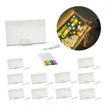 Pack X10 Pizarra Magica Acrilica Luminosa 15x15cm Led Usb