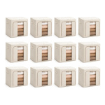 Pack X12 Cajas Organizadoras Ropa Toallones 50x40x30 Cm. 66l - Imagen 8