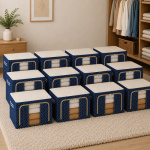 Pack X12 Cajas Organizadoras Ropa Toallones 50x40x30 Cm. 66l