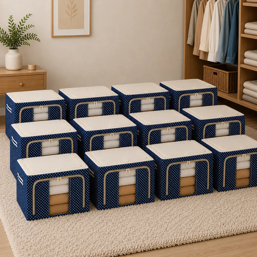 Pack_X12_Cajas_Organizadoras_Ropa_Toallones_50x40x30_Cm._66l_D_962342-MLA112812731355_062026-O.jpg Pack X12 Cajas Organizadoras Ropa Toallones 50x40x30 Cm. 66l - Imagen 1