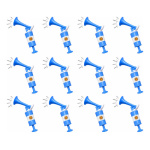Pack X12 Cornetas Bocina Vuvuzelas Manuales Argentina Wcf-06