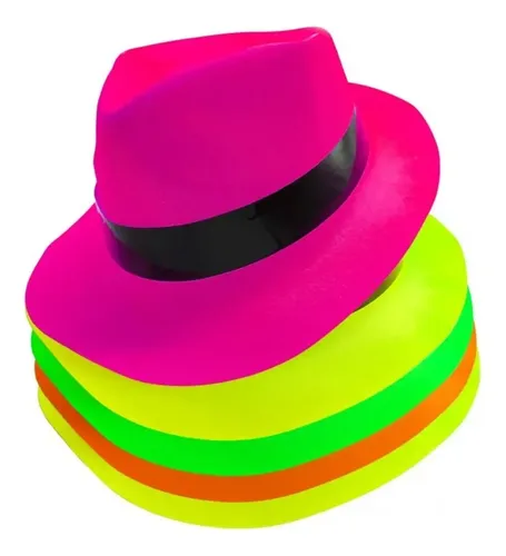 Pack X12 Sombrero Gorro Fluor Cotillon Carioca Fiesta Sha01 - Imagen 3