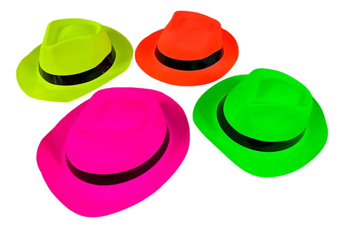 Pack X12 Sombrero Gorro Fluor Cotillon Carioca Fiesta Sha01 - Imagen 5