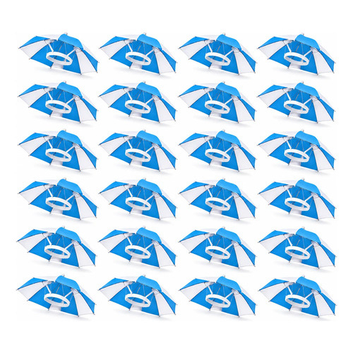 Pack X30 gorros paraguas selección Argentina celeste y blanco 45cm