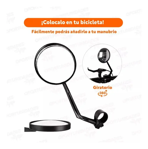 Pack X2 Espejos Retrovisor Redondo Bicicleta Brazo Giratorio - Imagen 6