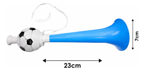 Pack X50 cornetas celeste y blanco selección Argentina fútbol 21cm Wcf07 - Imagen 9
