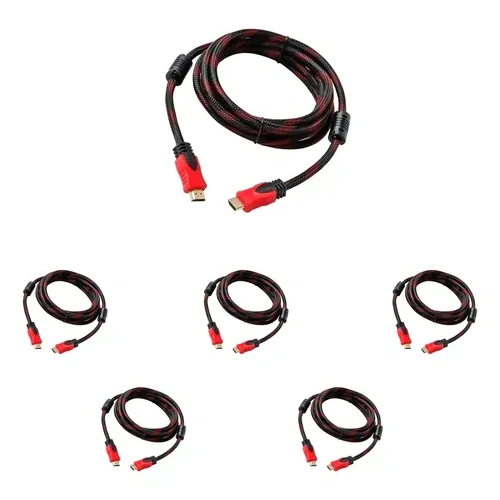 Pack X6 cable HDTV macho full 1080p 1.5 metros TV