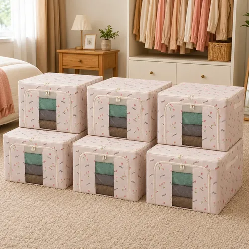 Pack X6 Cajas Organizadoras Ropa Toallones 50x40x30 Cm. 66l - Imagen 13