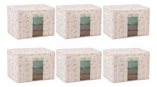 Pack X6 Cajas Organizadoras Ropa Toallones 50x40x30 Cm. 66l - Imagen 19