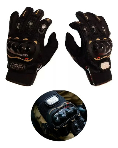 Pack X6 Guantes Motos Bici Probiker Con Proteccion El495 Negro Universal - Imagen 6