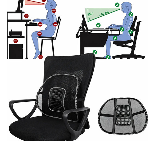 Pack X6 respaldo soporte para lumbar ergonómico silla y asiento - Imagen 4