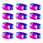 Pack X 12 Pulseras Led Audiorítmicas Cotillón Fiestas Evento