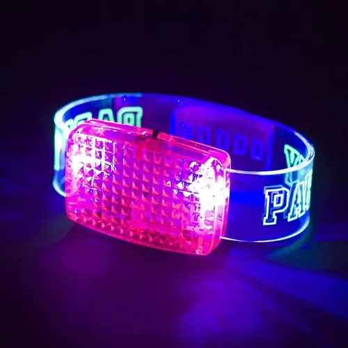 Pack X 12 Pulseras Led Audiorítmicas Cotillón Fiestas Evento - Imagen 2