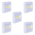 Pack X 5 Luz Tecla Doble Led Pilas Placard Pasillos (01165)