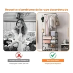 Perchero metálico organizador con 5 estantes 91480 – colores disponibles