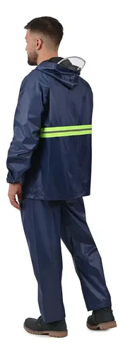 Piloto Rompe Viento De Lluvia Impermeable Con Capucha 90478 - Imagen 8