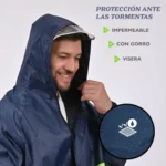 Piloto Rompe Viento De Lluvia Impermeable Con Capucha 90478 - Imagen 11