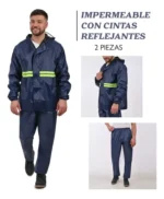 Piloto Rompe Viento De Lluvia Impermeable Con Capucha 90478 - Imagen 12