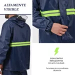Piloto Rompe Viento De Lluvia Impermeable Con Capucha 90478 - Imagen 10